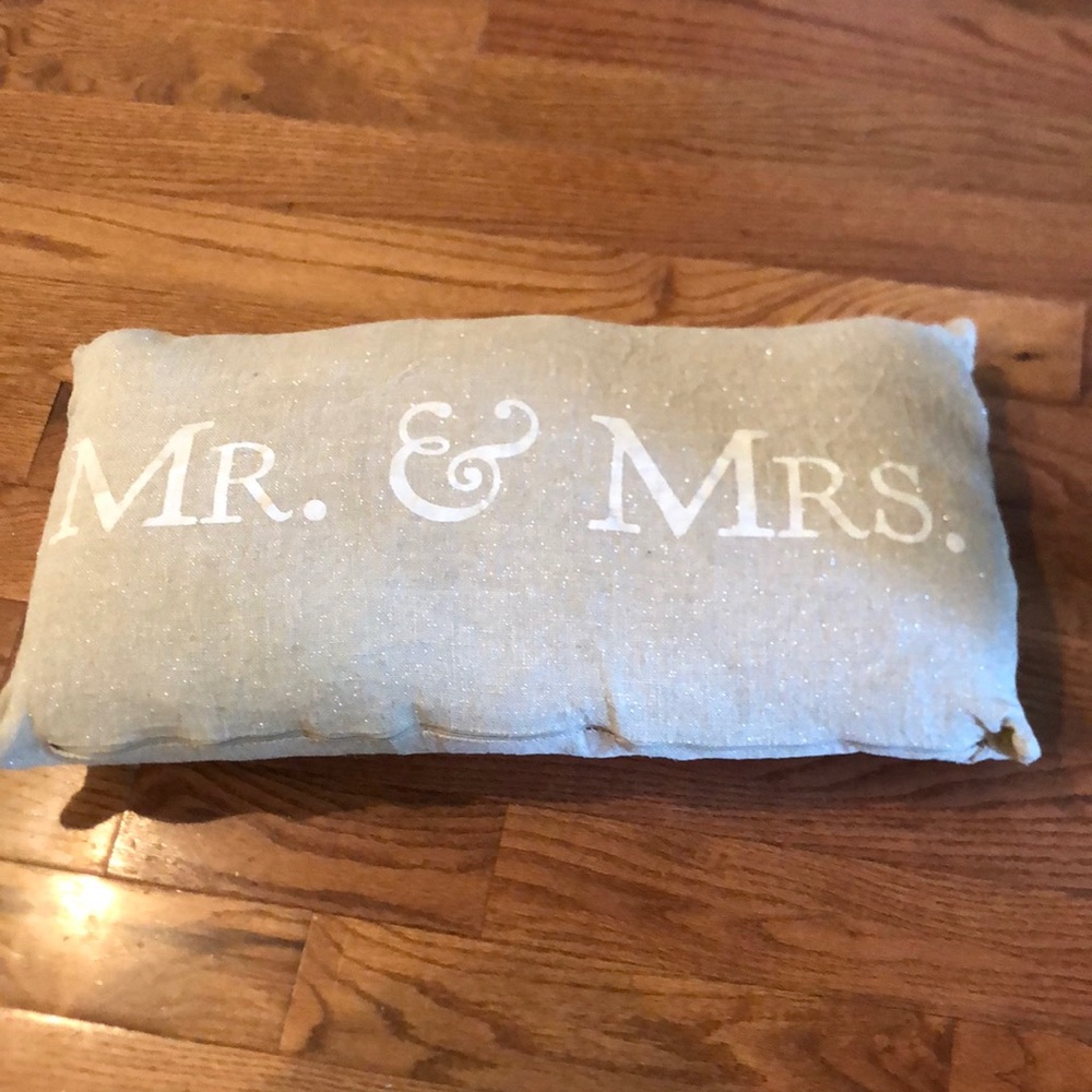 Mr and Mrs decorative pillow